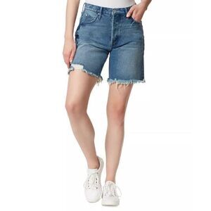 Jessica Simpson Raw-Hem High-Rise Bermuda Shorts - Brentwood/Size 32‎